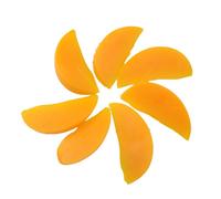 SQXBK 20PCS Artificial Yellow Peach Slice Fake Fruit Slices Home Table Cabinet Decoration Fake Fruit Artificial Peach Sliced Home House Kitchen Tabletop Party Decoration Photography Props Realistic