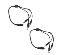 SQXBK 2PCS 2.1x5.5mm Power Distributor Cable Black DC 1 in 3 LED Trial Connection Cable Suitable for LED Luminaires