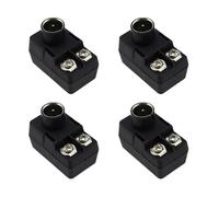 SQXBK 4PCS F Type Balun 300 Ohm to 75 Ohm Adapter Black Plug Connector F Type Balun Transformer for Converting Loop Antenna Compatible 75 Ohm Cable to 300 Ohm Flat Antenna