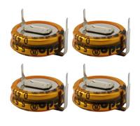 SQXBK 4PCS Faraday Capacitors 5.5V 0.47F 10mm Pitch H Type Button Supercapacitors 0.47x0.49x0.35 inches for Electronic Clocks Mobile Phones Car Audio and Small Current Applications