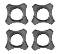 SQXBK 4PCS Microphone Star Quad Slip Ring Rubber 2.36x2.36x0.59inch Shellac Cover Fixing Clip Roll Protective Ring Black