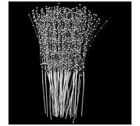 SQXBK 50PCS 4mm Silver Pearl Garland Beading on Wire Stems Beads Wreath Wedding Bouquet Party Decor DIY Garland Bridal Wedding Pearl Bouquet Home Party Decor Craft
