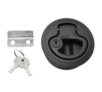SQXBK Boat Flush Pull Hatch Latch Boat Latches Flush Pull Slam Latch Boat Slam Latch Handle Lift Slam Marine Slam Latch Lock for Boat RV Trailer Door Locks (Black)