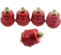 SQXBK Busbar Insulator 5PCS Red Resin SM-25 M6 Polyester Standoff Insulators with Screw