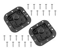 SQXBK Butterfly Turn Catch 2PCS Black Recessed Spring Loaded Butterfly Latches with Screws for Flight Road Case Cabinet