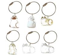 SQYDFDC 2pcs pet cat collector keychain hair commemorative pendant, ideal pet memory gift commemorative anniversary beloved pet NO.1 and NO.5 2pcs