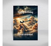 SR-71 Blackbird Birthday Card for Great-Grandad - U.S. Air Force Cold War Supersonic Strategic Reconnaissance Aircraft - Military Aeroplane Theme: Great-Grandad Birthday Card (Size A5)