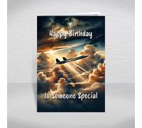 SR-71 Blackbird Birthday Card to Someone Special - U.S. Air Force Cold War Supersonic Strategic Reconnaissance Aircraft - Military Aeroplane Theme: to Someone Special Birthday Card (Size A5)