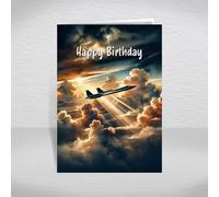 SR-71 Blackbird Birthday Card - U.S. Air Force Cold War Supersonic Strategic Reconnaissance Aircraft - Military Aeroplane Theme: Birthday Card (Size A5)
