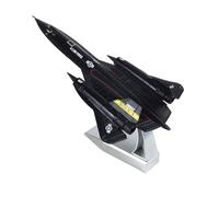 SR-71 Blackbird Reconnaissance Fighter Aircraft Model 1/72 Metal Airplane Model Kits with Stand DieCast Alloy Fighter Model Jet Pre-Build Aircraft Collection for Display or Gift(1/144)