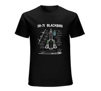 SR-71 Blackbird Specs T Shirt Tshirt Shirt Men Cotton Tees Tshirt Harajuku Streetwear Black L