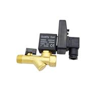 SR-B-15 G1/2 1.6 Mpa Electronic Drain Valve Air Compressor Auto Drain DC24V AC220V Brass Solenoid Valve(DC12V,5PCS)