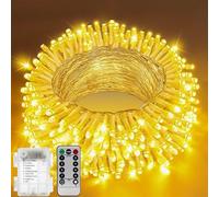 SR ESSENTIALS 15m 150 LED Battery Operated Fairy Lights with Remote Control, Waterproof Warm White String Lights for Indoor/Outdoor Garden, Patio, Bedroom, Helloween, Christmas Decor (Warm White)