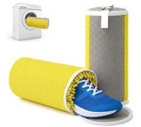SR ESSENTIALS Shoe Washing Machine Bag 2Pcs, Reusable Laundry Bag for Sneaker, Fluffy Fibers Keep 360° Wrap-around Cleaning, Trainer Washing Machine Bag with Durable Zipper Closure (Yellow & Grey)