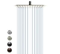 SR SUN RISE 10 Inch Rain Shower Head Brushed Nickel 304 Stainless Steel High Pressure Rainfall Showerhead Ultra Thin Water Saving