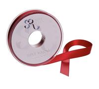 SR Super Ribbons®™- Full Reel 3mm Double Faced Satin Ribbon, 50 Metres on Reel - Red