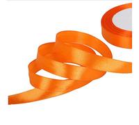 SR SUPER RIBBONS®™ Double Sided Satin Ribbons Gift Wrapping, Party Decoration, Wedding car, Christmas, Balloons, Hair, Cake, Presents, Wedding Bouquet (Orange 15mm x 20m)