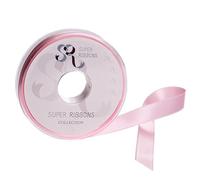 SR SUPER RIBBONS®™- Full Reel 25mm Double Faced Satin Ribbon, 20 Metres on Reel - Baby Pink