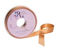 SR SUPER RIBBONS®™- Full Reel 25mm Double Faced Satin Ribbon, 20 Metres on Reel - Bronze