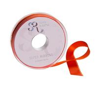 SR SUPER RIBBONS®™- Full Reel 25mm Double Faced Satin Ribbon, 20 Metres on Reel - Orange