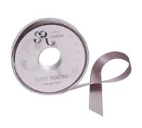 SR SUPER RIBBONS®™- Full Reel 38mm Double Faced Satin Ribbon, 20 Metres on Reel - Grey