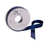 SR SUPER RIBBONS®™- Full Reel 38mm Double Faced Satin Ribbon, 20 Metres on Reel - Navy