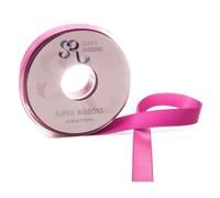 SR SUPER RIBBONS®™- Full Reel 38mm Double Faced Satin Ribbon, 20 Metres on Reel - Raspberry Pink