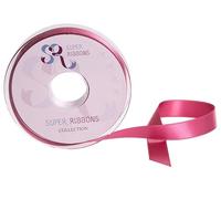 SR Super Ribbons®™- Full Reel 3mm Double Faced Satin Ribbon, 50 Metres on Reel - Burgundy Pink