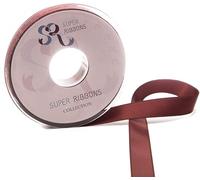SR Super Ribbons®™- Full Reel 3mm Double Faced Satin Ribbon, 50 Metres on Reel - Cappuccino
