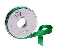 SR SUPER RIBBONS®™ Double Sided Satin Ribbons Gift Wrapping, Party Decoration, Wedding car, Christmas, Balloons, Hair, Cake, Presents, Wedding Bouquet (Green 3mm x 50m)