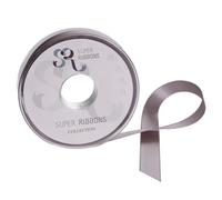 SR SUPER RIBBONS®™ Satin Ribbons Gift Wrapping, Party Decoration, Wedding car, Christmas, Balloons, Hair, Cake, Presents, Wedding Bouquet (Grey 3mm x 50m)