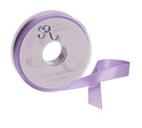 SR Super Ribbons®™- Full Reel 3mm Double Faced Satin Ribbon, 50 Metres on Reel - Lilac