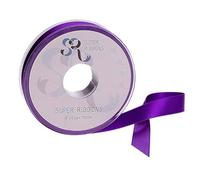 SR SUPER RIBBONS®™ Double Sided Satin Ribbons Gift Wrapping, Party Decoration, Wedding car, Christmas, Balloons, Hair, Cake, Presents, Wedding Bouquet (Purple 3mm x 50m)