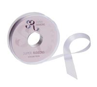 SR SUPER RIBBONS®™ Satin Ribbons Gift Wrapping, Party Decoration, Wedding car, Christmas, Balloons, Hair, Cake, Presents, Wedding Bouquet (White 10mm x 20m)