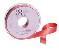 SR SUPER RIBBONS®™ Satin Ribbons Gift Wrapping, Party Decoration, Wedding car, Christmas, Balloons, Hair, Cake, Presents, Wedding Bouquet (Deep Peach 6mm x 20m)