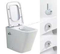 SR-Toil-103Bidet: Integrated Bidet Back-to-Wall Toilet with Square Pan, Power Flush, Soft-Close Seat, 16.3 in Comfort Height