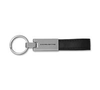 SR1 Performance C7 Corvette Font Leather Loop Keychain - Officially Licensed Chevrolet Key Chain, Black, Default