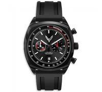 SR1 Performance C8 Corvette 42mm Chronograph Men's Watch - Water Resistant w/Silicone Strap, Black
