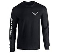 SR1 Performance Corvette T-Shirt - C7 Logo with Corvette Script on Sleeve, Black, XL