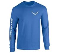 SR1 Performance Corvette T-Shirt - C7 Logo with Corvette Script on Sleeve, Royal, XL