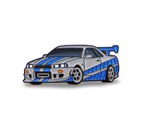 SR1 Performance Paul Walker's Skyline R34 GTR V-Spec Enamel Pin - Fast and Furious GT-R JDM Style Lapel Pin - For Hats, Bags, Backpacks & Shirts, Enamel Pin, enamel pin