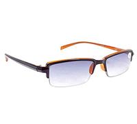 SR50 Colourful Tinted Spring Hinged Half Framed Fashion Sun Readers +1.0+1.5+2.0+2.5 (Orange, 1.5 x)