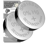 SR616SW Watch Batteries - 2 x Seizaiken 321 Equivalent Cell Button Watch Battery Replacement Kit for Watches with Fitting Guide