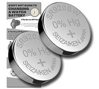 SR920SW Watch Batteries - 2 x Seizaiken 371 Equivalent Cell Button Watch Battery Replacement Kit for Watches with Fitting Guide