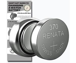 SR920W Watch Batteries - 2 x Renata 370 Watch Battery 0% HG Equivalent Cell Button Replacement Kit for Watches with Fitting Guide