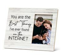 SRADMO You Are The Best Thing I've Ever Found on The Internet Picture Frame,Romantic Online Dating Remembrance Gifts 10×8 inch Tabletop Photo Frame Frames for Him Her Long Distance Couples
