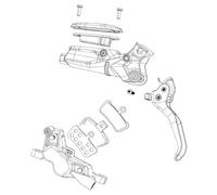 SRAM Brake Cam Level Silver Stealth C1 Alum.Black, Adults Unisex, Black (Black), One Size