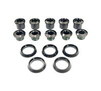 SRAM Chainring Bolt Kit For Aeroguard, M8.5x7.0/M8.5x5.0, Steel, Black