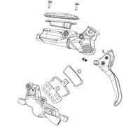 SRAM Spare Disc Brake Lever Blade Kit Aluminum Lever Black (Includes Blade, Reac