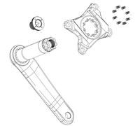 SRAM Crank Arm Bolt Kit Self-Extracting M18/M30 DUB Silver (XX&XXSL D1)